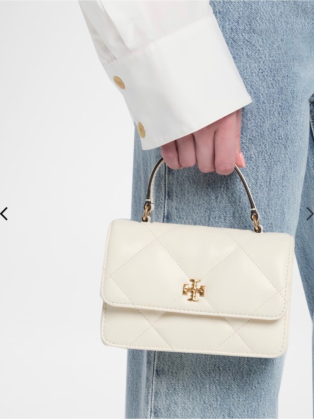 Kira Mini Quilted Leather Top-Handle Bag with Chain